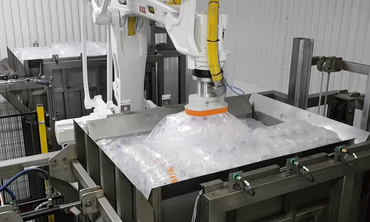 Robot paletizador de sacos de hielo - Proatec